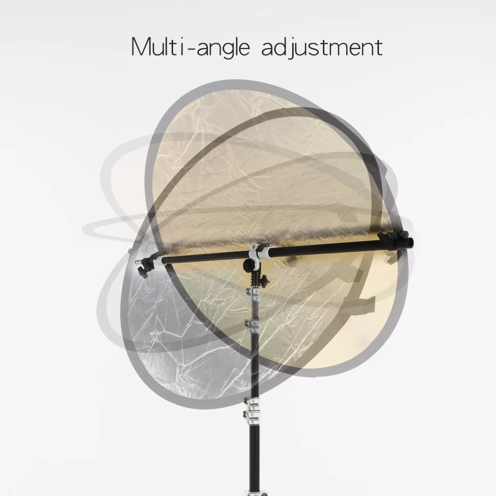 Holder Bracket AL-2 Swivel Head Reflector Disc Arm Support with Telescopic Boom Arm Top Light Sandbag for Speedlite Mini Flash