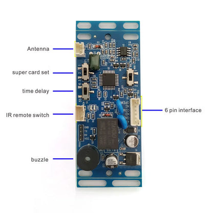 RFID EM/ID Embedded Door Access Control Intercom Access Control Lift Control with 2Pcs Mother Card 10Pcs Em Key Fob