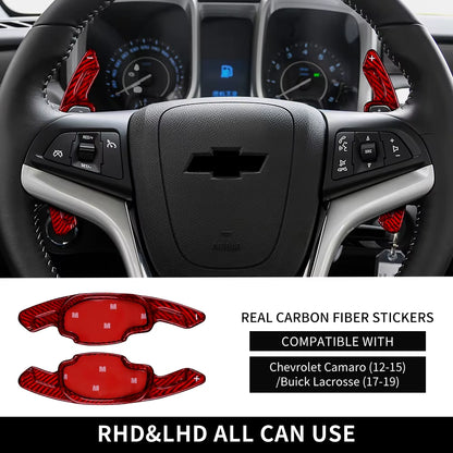 Carbon Fiber Car Steering Wheel Shifter Paddle Suitable for Chevrolet Camaro Corvette C7 2016 2017 2018 2019 Car Accessories
