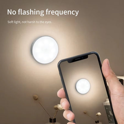 LED Night Light with Switch Smart Motion Sensor Magnetic Wireless Wall Lamp for Bed USB Rechargeable Warm White RGB Night Lamp