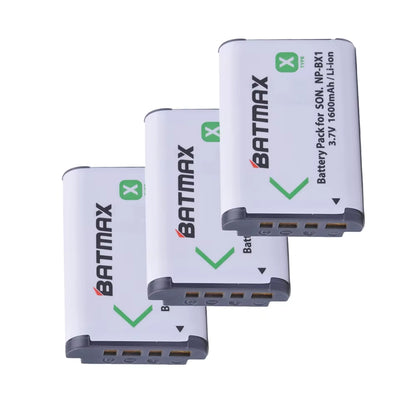 NP-BX1 Np Bx1 Battery + 3 Slots LCD Charger for Sony DSC-RX100 DSC-WX500 IV HX300 WX300 HDR-AS15 X3000R MV1 AS30V HDR-AS300