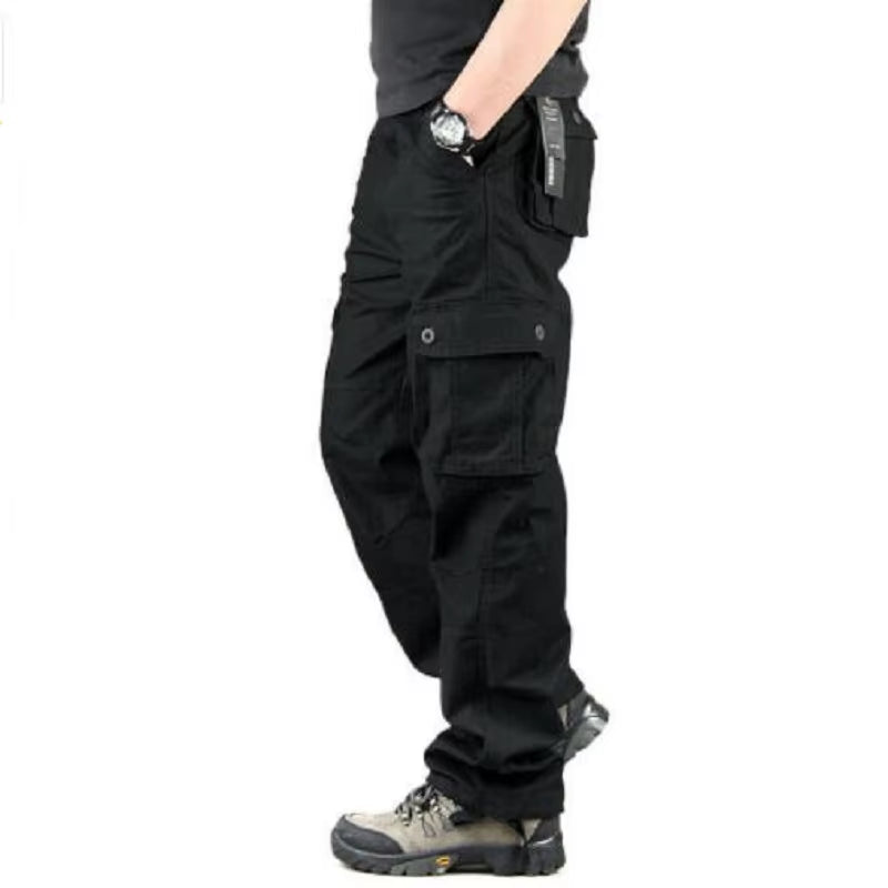Cotton Men'S Cargo Pants Casual Multi Pockets Tactical Work Pants Men Outerwear Straight Slacks Long Trousers for Men Clothing