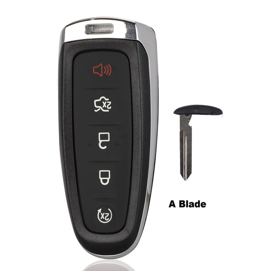 5 Buttons Remote Car Key Case Cover Fob for Ford Explorer Edge Escape Flex Taurus 2011 2012 2013 2014 2015 Smart Car