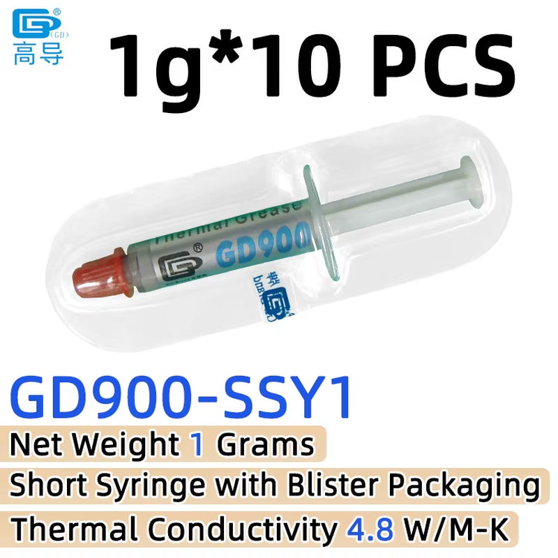 Net Weight 1/3/7/15/30 Grams Gray 900 Thermal Conductive Grease Paste Plaster Heat Sink Commpound for CPU LED SSY BAS BR BX CB