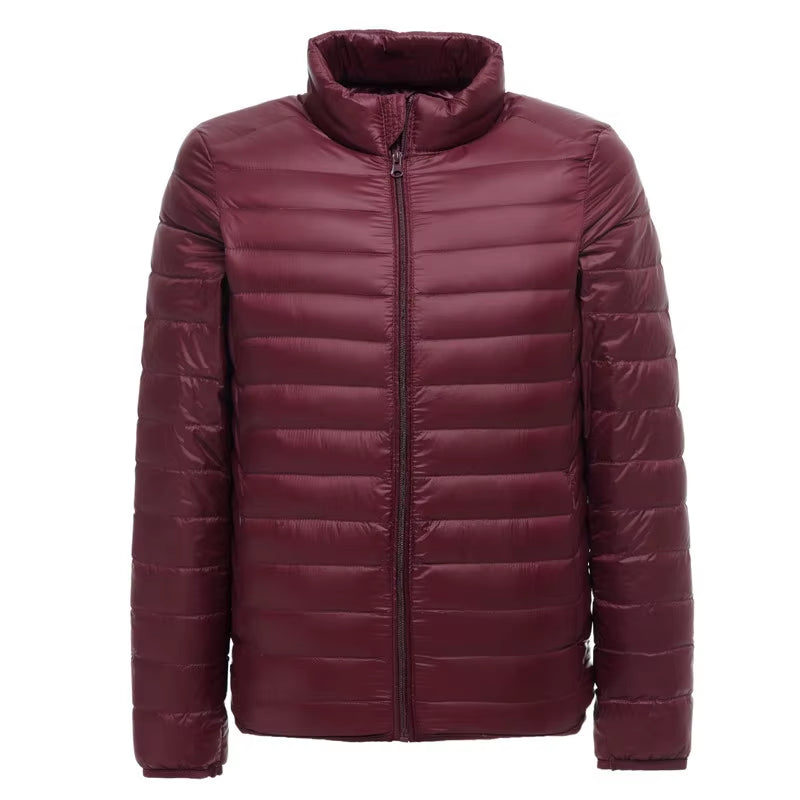 Men'S Lightweight Water-Resistant Packable Puffer Jacket 2023 New Arrivals Autumn Winter Male Fashion Stand Collar down Coats