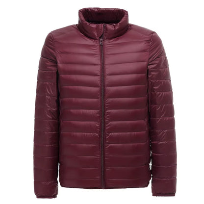 Men'S Lightweight Water-Resistant Packable Puffer Jacket 2023 New Arrivals Autumn Winter Male Fashion Stand Collar down Coats
