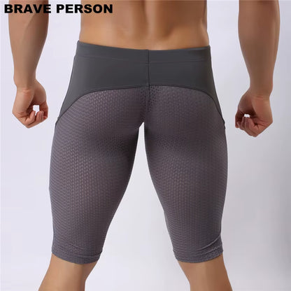 Summer Style Shorts Breathable Mesh Men Tight Beach Shorts Men Multifunction Knee Length Board Shorts Beach Wear
