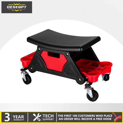 Car Beauty Repair Work Bench Polishing Film Storage Tool Matching Tray Drawer with Wheels Movable Mechanical Crawling Seat