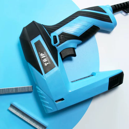 230V Electric Stapler Furniture Construction Nail Gun Tacker 14Mm Staples & Nails Power Tools for Home Upholstery DIY