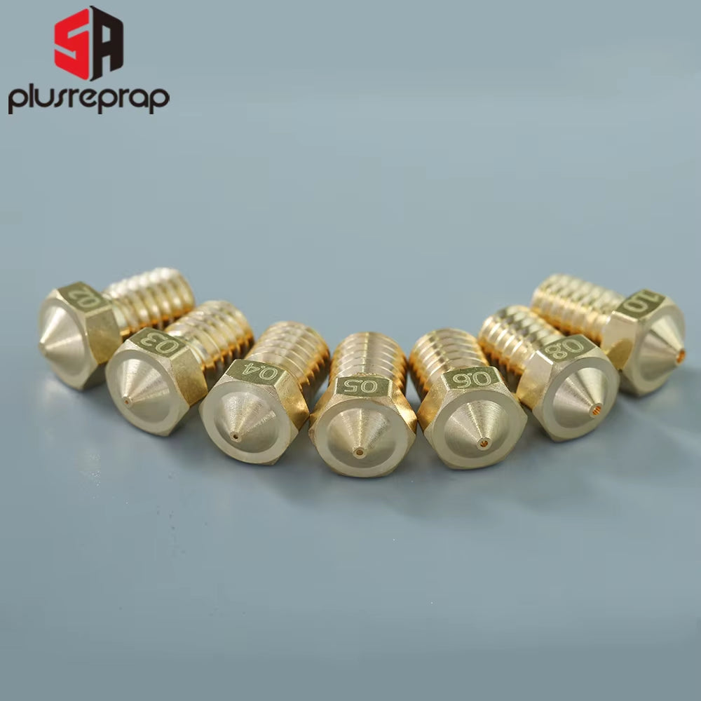 5/10Pcs V6 M6 Threaded Nozzle All Metal 0.2/0.3/0.4/0.5/0.6Mm for 1.75 Filament E-3-D V5 Anycubic I3 Mega Kobra Hotend Extruder