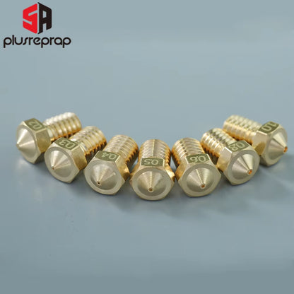5/10Pcs V6 M6 Threaded Nozzle All Metal 0.2/0.3/0.4/0.5/0.6Mm for 1.75 Filament E-3-D V5 Anycubic I3 Mega Kobra Hotend Extruder