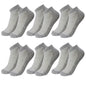 6 Pairs Breathable Men'S Socks Short Ankle Elastic Solid Color Mesh High Quality Business Unisex Sokken plus Size EU38-47