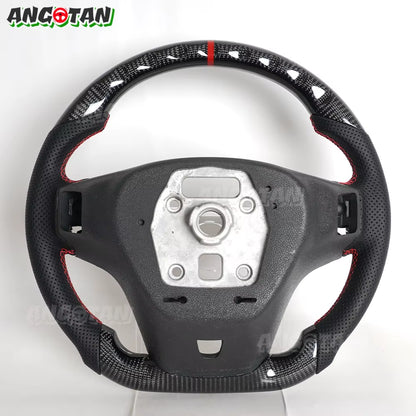 Car Steering Wheel Fit for Chevrolet Camaro 2012 2013 2014 2015 Customized Carbon Fiber Steering Wheel Perforated Leather