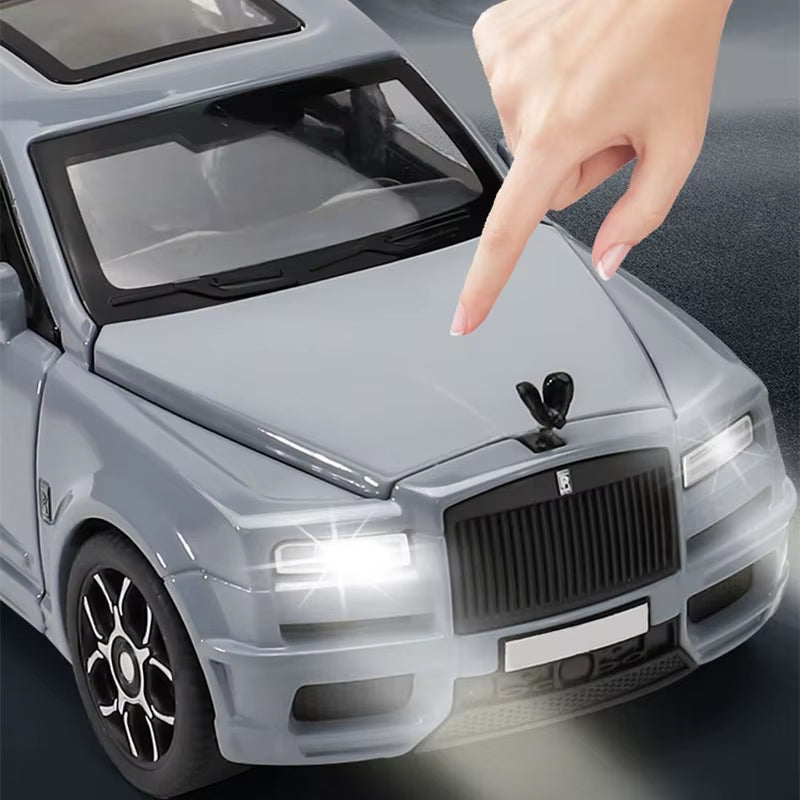 1:32 Luxury Business Car Alloy Model, Unique Decorations of the Car Center Console, Cool Sound and Light, High-End Fun Ornaments