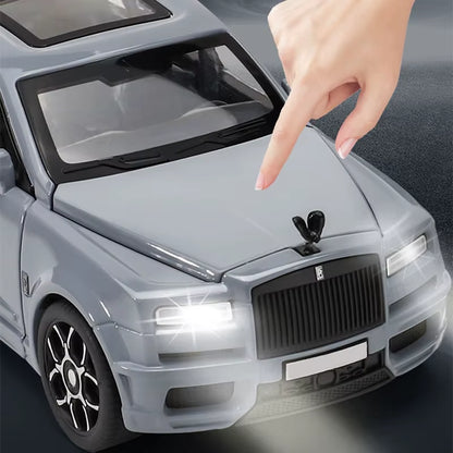 1:32 Luxury Business Car Alloy Model, Unique Decorations of the Car Center Console, Cool Sound and Light, High-End Fun Ornaments