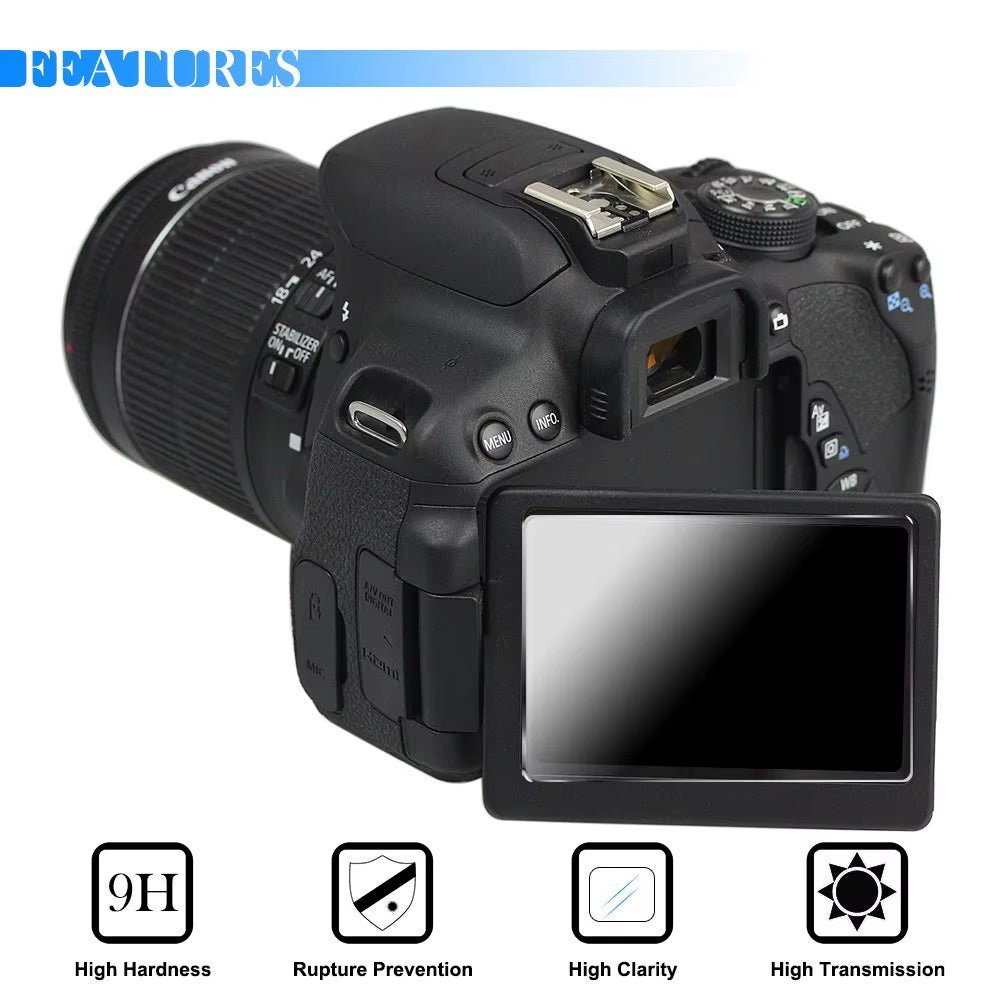 2X Glass LCD Screen Protector for Nikon Z5II Zf Zfc Z30 Z9 Z8 Z7 Z6 Z5 Z50 D7200 D5600 D3500 D3400 D7500 D5500 D750 D850 D610