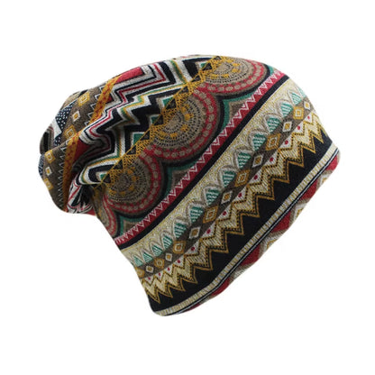 New Women Beanies Skullies Lady Fashion High Quality Hip Hop Floral Winter Hats Scarf Adult Polyester Autumn Outdoor Hats Sale