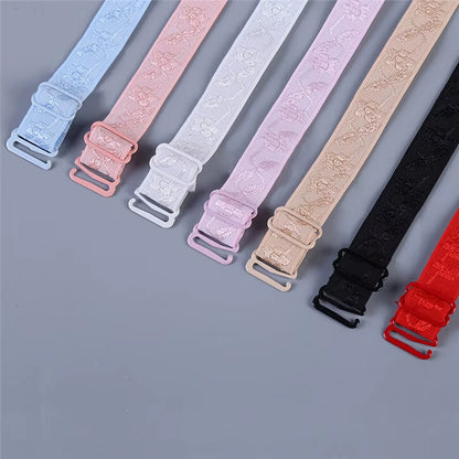 Women Double Shoulder Elastic Bra Strap Accessories 34Cm Slip Resistant Bra Straps 1 Pair