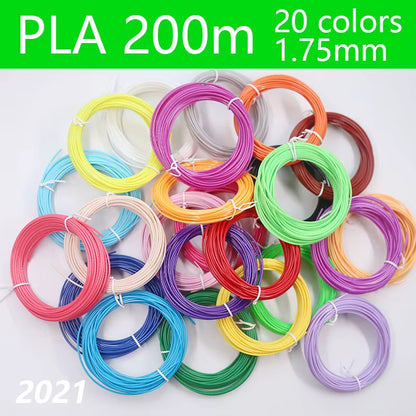 Filament 1.75Mm for 3D Pen 20/ 30 Colors Brilliant Color Filament ABS / PLA/ PCL No Smell Safety Plastic 3D Print Pen Filament