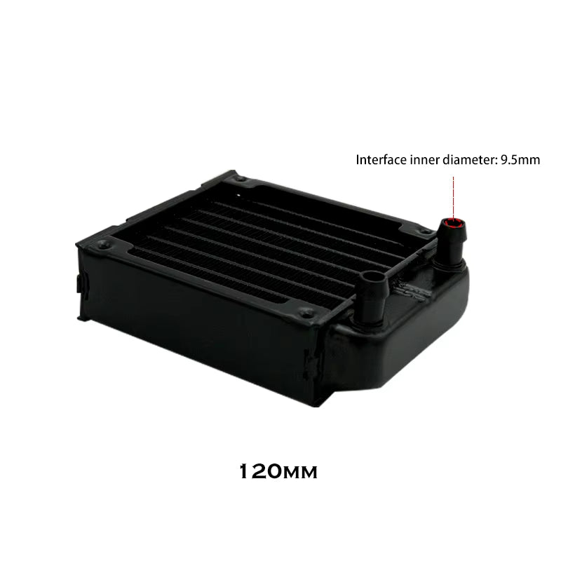 G1/4'' Aluminum Radiator for PC Water Cooling Computer Case GPU CPU RAM Cooler Fan Heatsink 60/80/90/120/240/360Mm Black/White