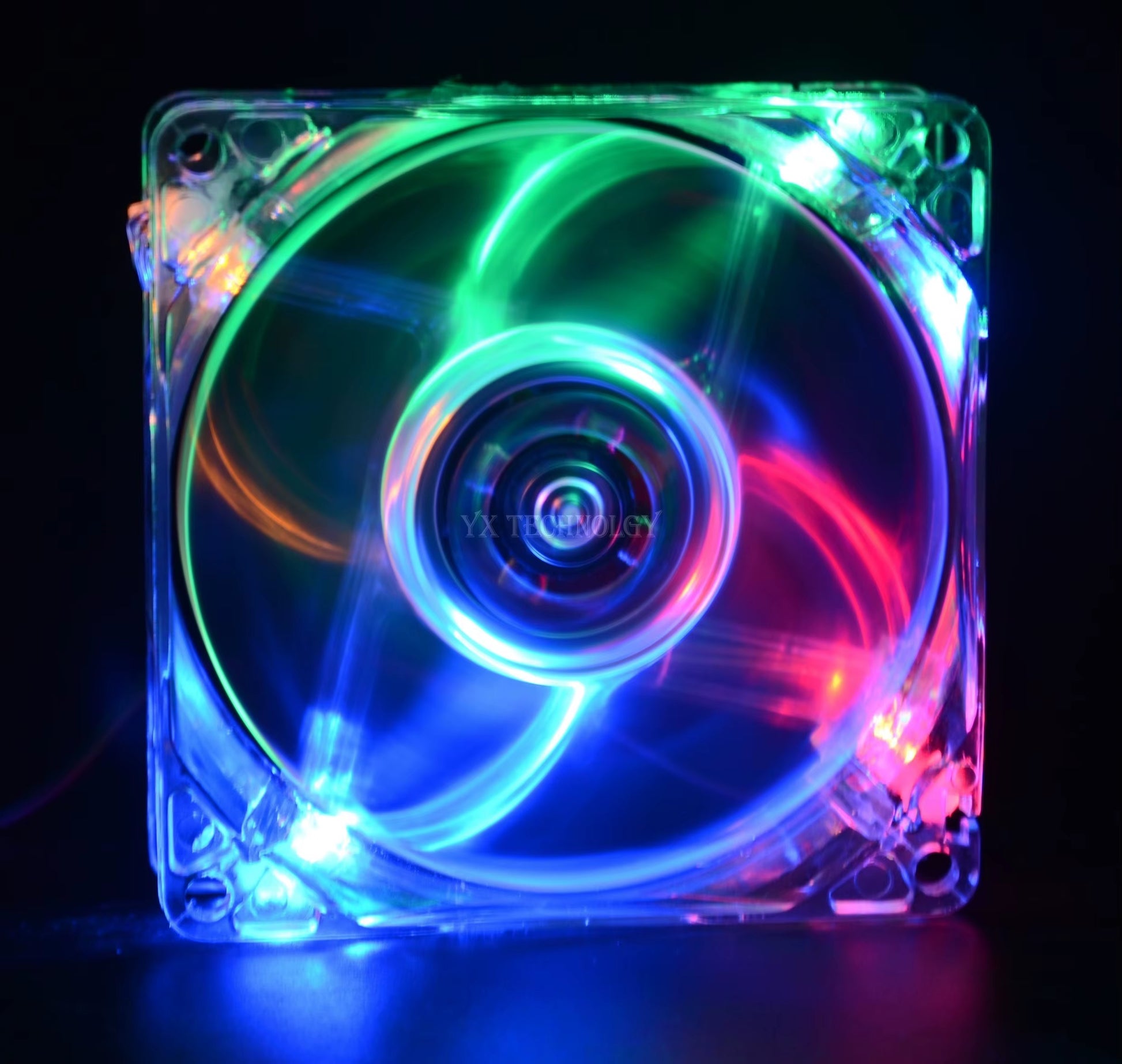 8025 GDT Green Red Bule Four Color LED PC Computer Case Brushless Cooling Fan 80Mm 8080X25Mm 8025S DC 12V 4Pin Cooler