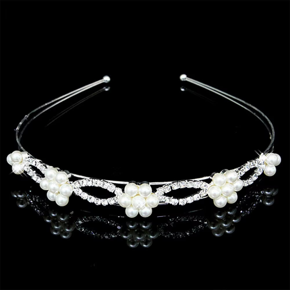Princess Crystal Tiaras and Crowns Headband Kid Girls Love Bridal Prom Crown Wedding Party Accessiories Hair Jewelry
