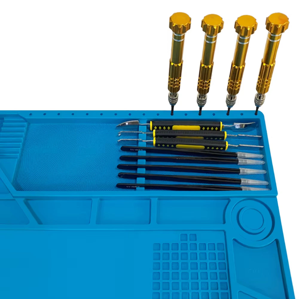 ESD Heat Insulation Working Mat Soldering Station Iron Phone Computer Repair Mat Magnetic Heat-Resistant BGA Insulator Platform