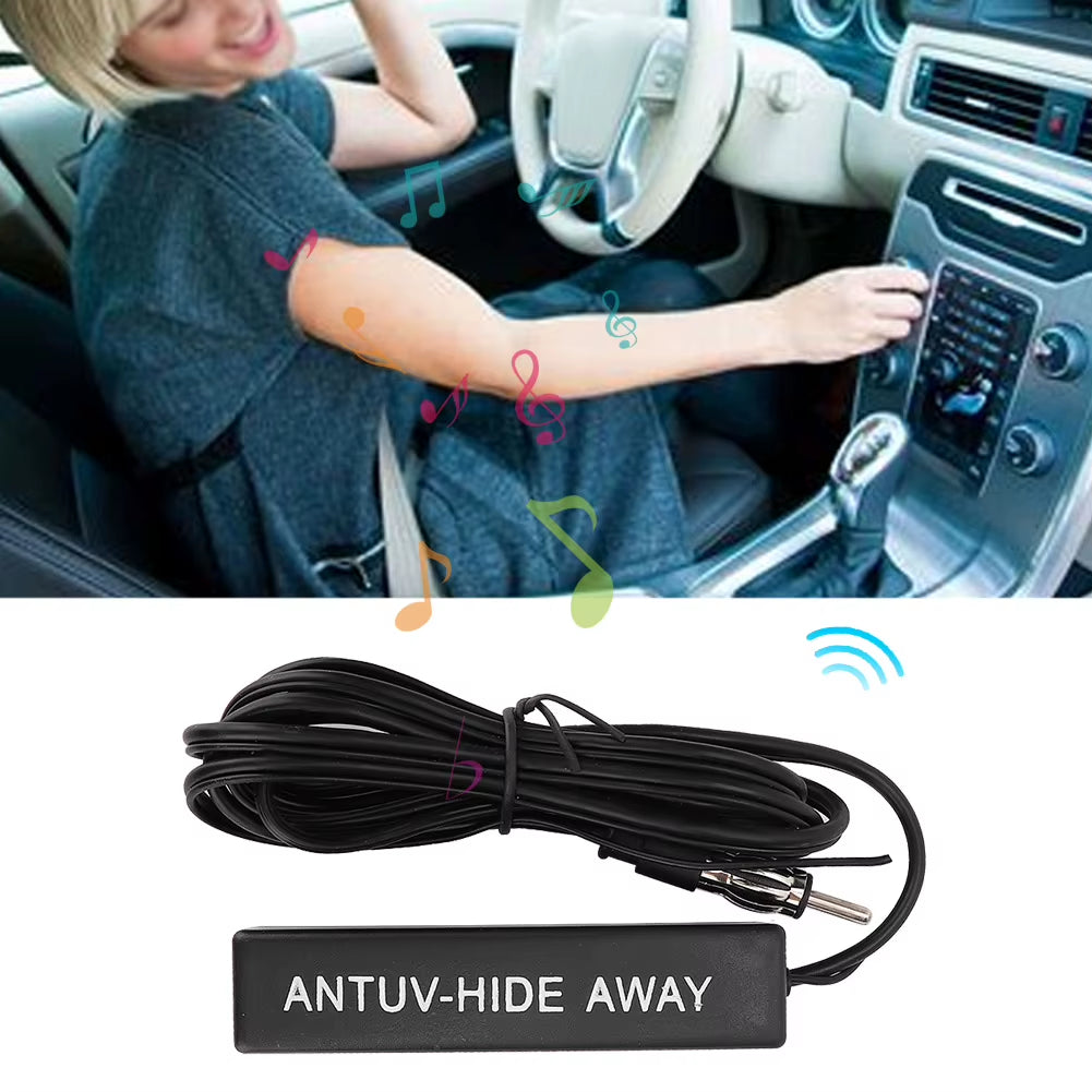 FM Antenna Receiving Antenna 12V Electronic Stereo AM/FM Radio Hidden Amplified Antenna for Car Ship RV Car Antenna