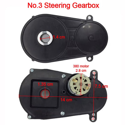 Children Electric Car Steering Gearbox with Motor,Steering Motor for Remote Control Car,Toy Car Steering Gear Box with Engine