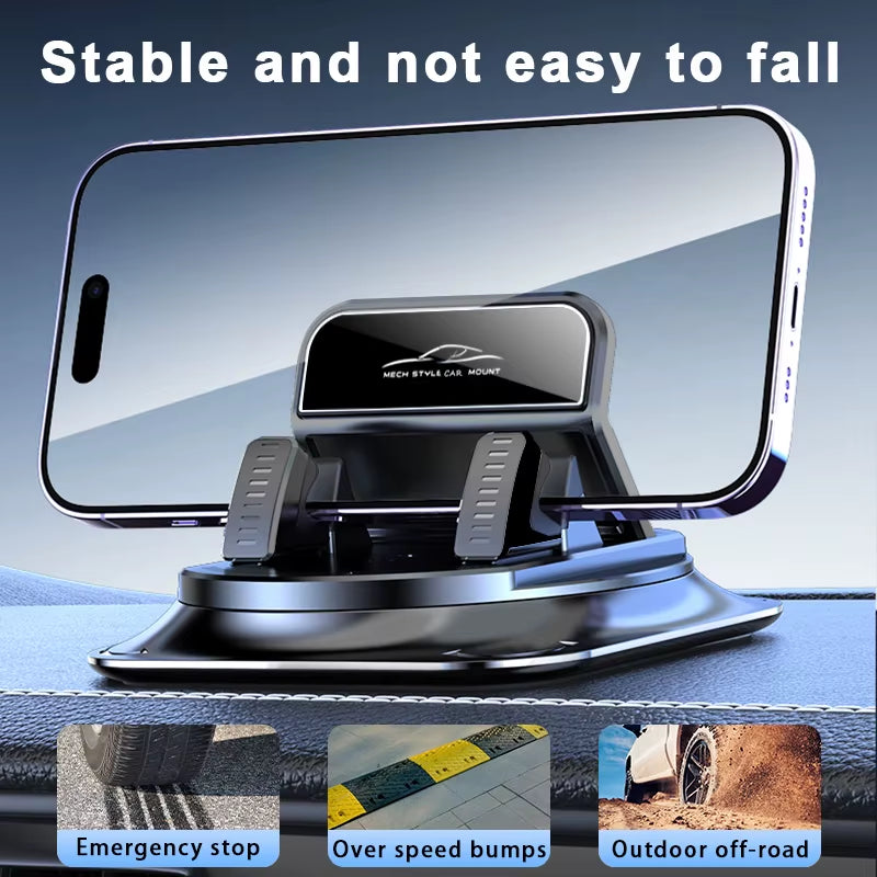 Car Phone Holder with Stable and Anti-Slip Design for Dashboard and Table Use,With Rotatable Landscape and Portrait Adjustment