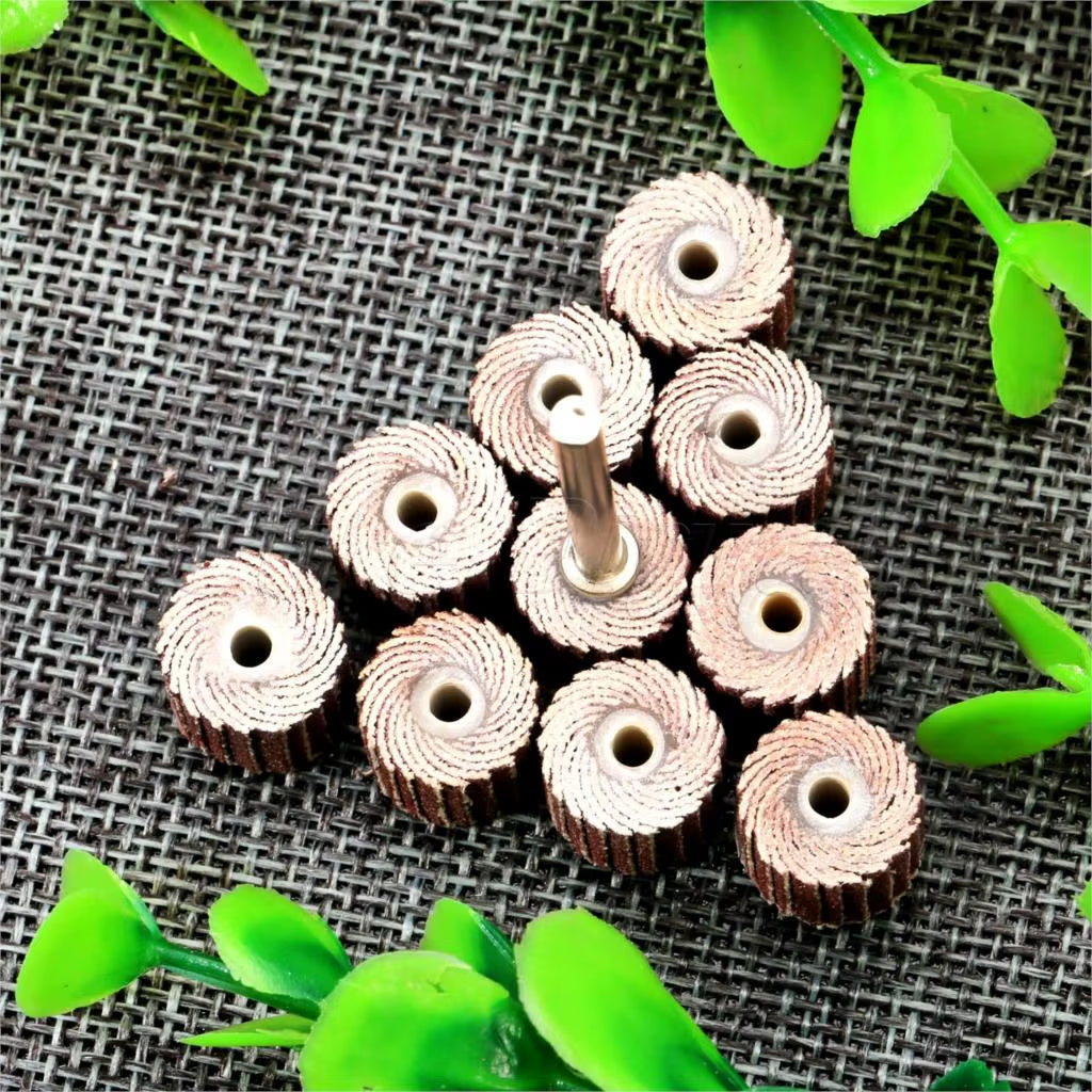 10Pcs Dremel Accessories 240-Grit Sanding Flap Disc Grinding Sanding Flap Wheels Brush Sand Rotary Tool 10 X 10X 3Mm