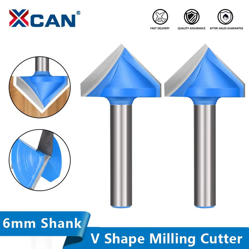 6Mm Router Bit V Shape Groove Milling Cutter Carbide Engraving Bit Woodworking Cutter