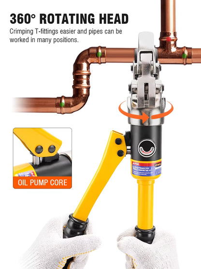 Europe Warehouse Hydraulic Pex Pipe Crimping Tools for Pex,Stainless Steel and Copper Pipe with TH,U,V,M,VAU Jaws