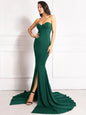 Sexy Strapless Long Black Maxi Dress Front Slit Bare Shoulder Red Women'S Evening Summer Night Gown Party Maternity Dresses