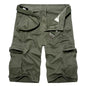Mens Military Cargo Shorts Summer Army Green Cotton Shorts Men Loose Multi-Pocket Shorts Homme Casual Bermuda Trousers 40