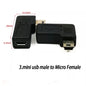 90 Degree Left & Right Angled Mini USB 5Pin Female to Micro USB Male Data Sync Adapter Plug Micro USB to Mini USB Connector