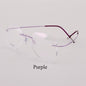 Titanium Rimless Fashion Designer Eyeglasses Optical Glasses Frame Men and Women Eyewear Lightweight Flexible Spectacle
