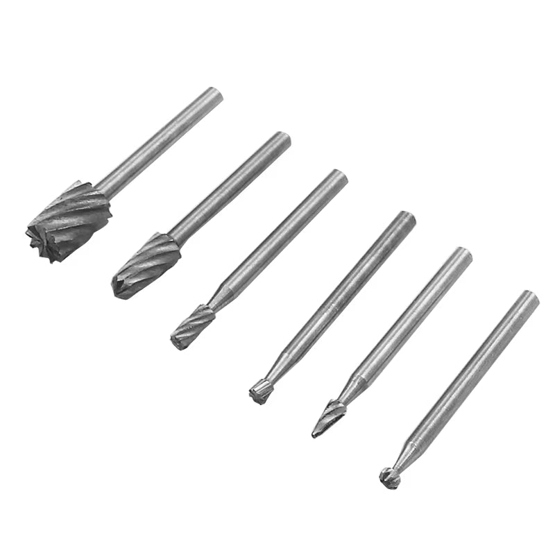 High Quality DREMEL Multipro Drill'S Special Seat Dedicated Locator Horn Fixed Base 6Pcs HSS Wood Milling Burrs Cutter Set