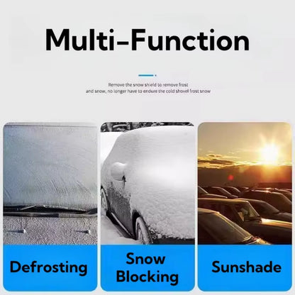 Car Four Seasons Use Windshield Snow Cover Car Sun Shade Block Frost Protection Sun Protection Anti-Ice Front Windscreen Cover