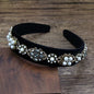 Handmade Black and Gray Luxury Crystal Stone Bridal Headbands Rhinestone Wedding Hairbands for Women Fashion Hair Accessories
