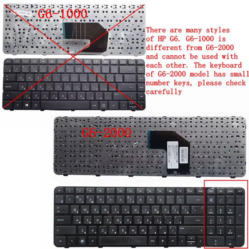 US/RU/SP/FR/JP English NEW Laptop Keyboard for HP Pavilion G6 G6-2000 TPN-Q110 TPN-Q107 G6-2025 2301 2327 2328 2147TX 2146 2001
