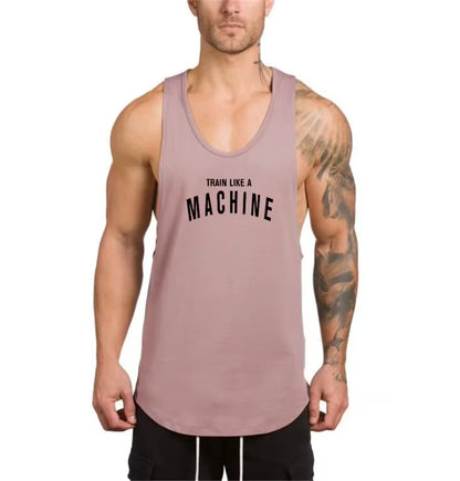 Brand Gym Clothing Men Bodybuilding and Fitness Stringer Tank Top Vest Sportswear Undershirt Muscle Workout Singlets
