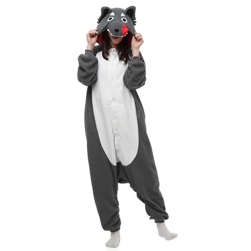 Blue Stitch Kigurumi Animal Adults Cat Bear Shark Onesies Pajama Raccoon Costumes Dragon Jumpsuit Christmas