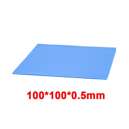 100 Pcs Blue 10Mm*10Mm GPU CPU Heatsink Cooling Conductivity 6.0 W Silicone Pad Processor Accessories Thermal Pad