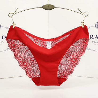 Ladies Underwear Woman Panties Sexy Lace plus Size Panty Transparent Low-Rise Cotton Briefs Intimates New Hot Sale