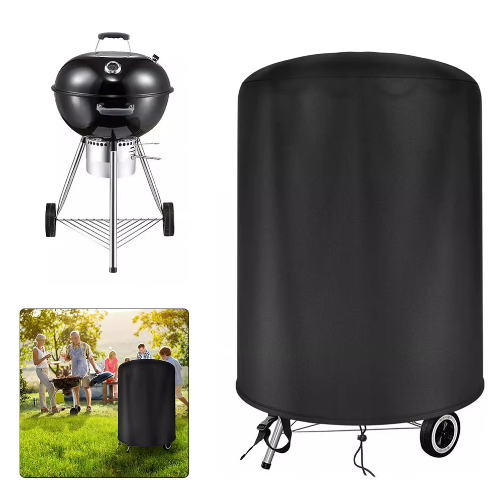 1Pcs Kettle BBQ Cover for Raweao Kettle BBQ Cover for Weber 57Cm Outdoor Waterproof Barbecue Cover round BBQ Coverings