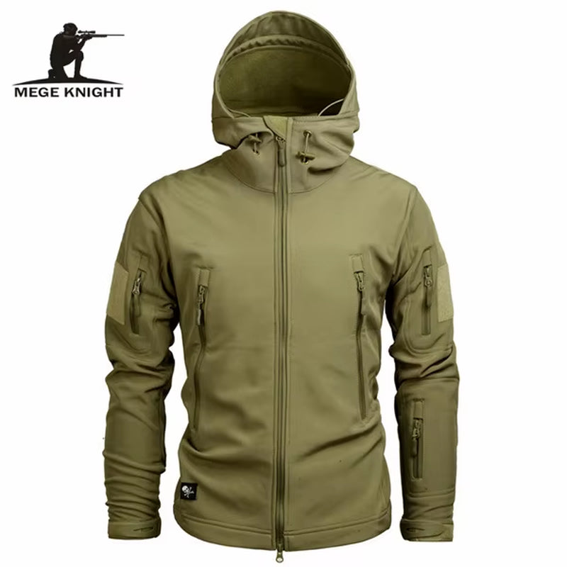 Mege Brand Clothing Autumn Men'S Military Camouflage Fleece Jacket Army Tactical Clothing Male Camouflage Windbreakers