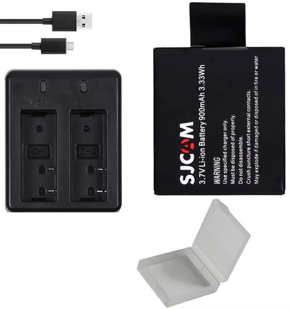 New SJCAM Sj4000 Eken H9 GIT-LB101 GIT BATTERY Sj5000 Sj6000 Sj7000 SJ8000 SJ9000 Battery +Dual USB Charger