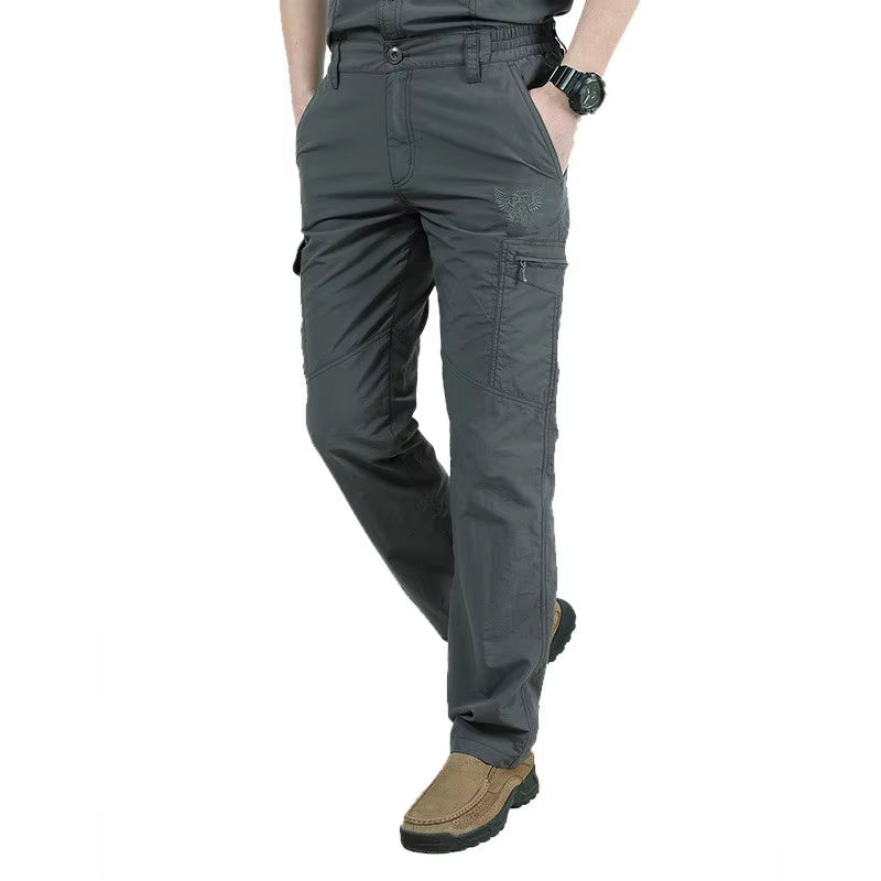 Men'S Cargo Pants Summer Waterproof Breathable Male Long Trousers Joggers Army Pockets Casual Pants plus Size 4XL