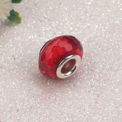 New European Colorful Lampwork Glass Bead Murano Plastic Aolly Charm Fit Pan Brand Bracelet Bangle Women DIY Jewelry Dropship
